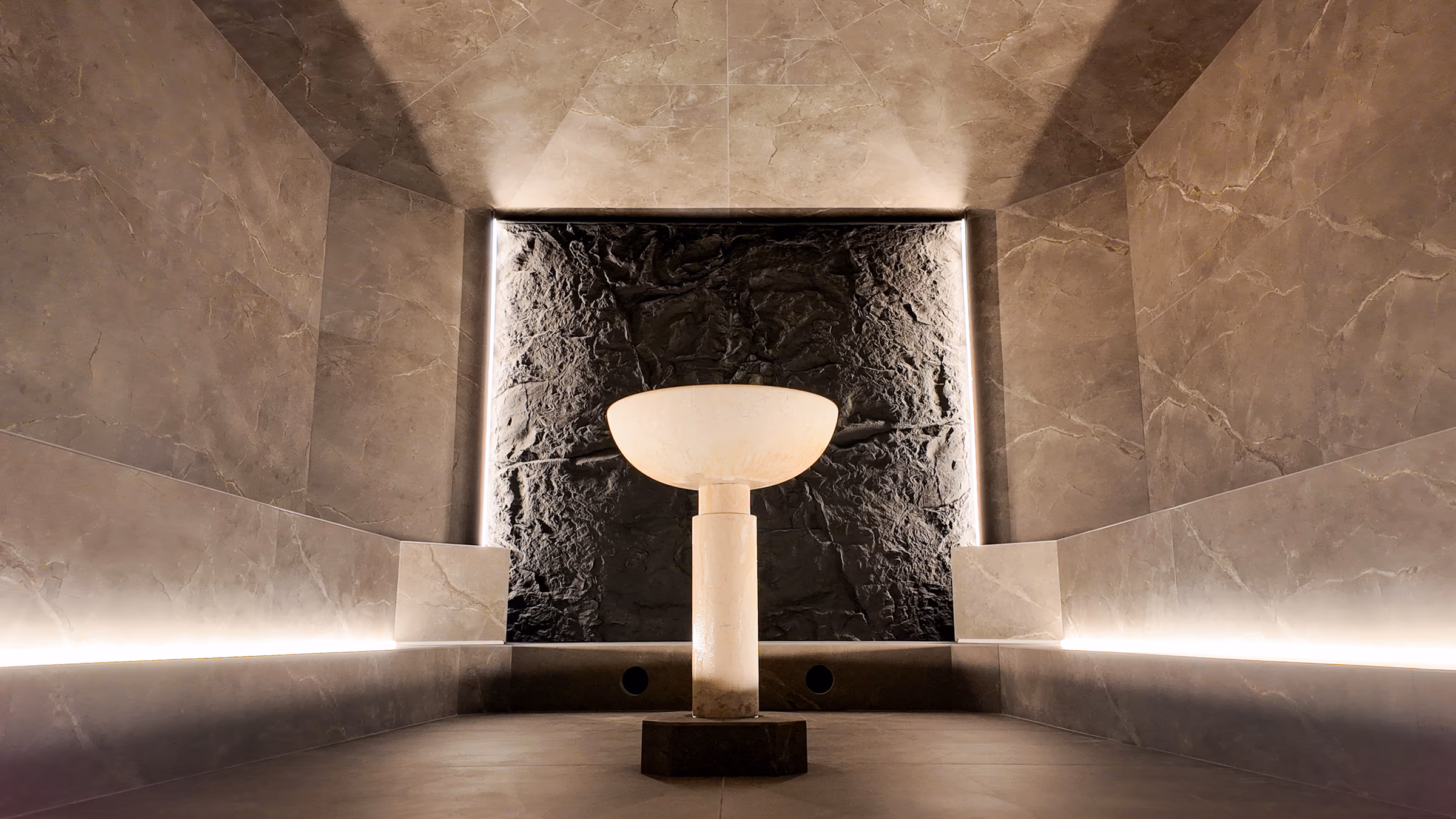 Salle de bain marbre